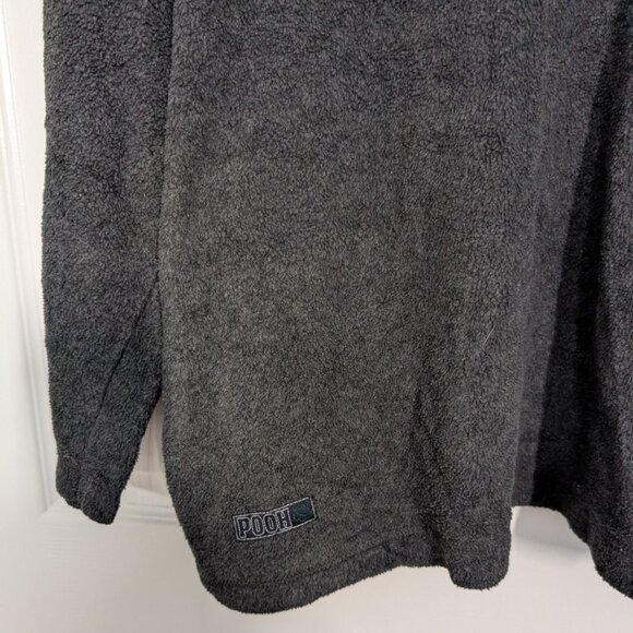 Vintage Disney Pooh 1/4 Zip Sweater Womens Size 2X Gray Embroidered Fleece - Picture 4 of 10